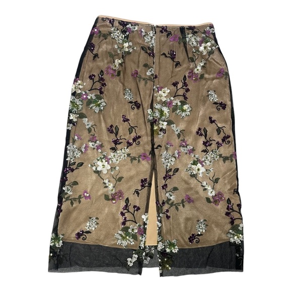 Vince Begonia Sequined Overlay Midi Skirt. Sz: 8 - Picture 4 of 9